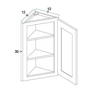 Angle Wall Cabinet (12"W × 30"H × 12"D)