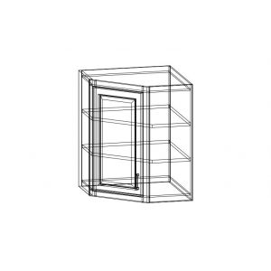 Diagonal Wall Glass Door Cabinet (24"W x 30"H x 12"D)