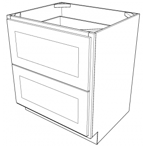 2 Drawer Base Cabinet (36"W X 34.5"H X 24"D)